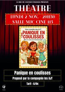 Théâtre " Panique en coulisses" @ MJC ciné 113